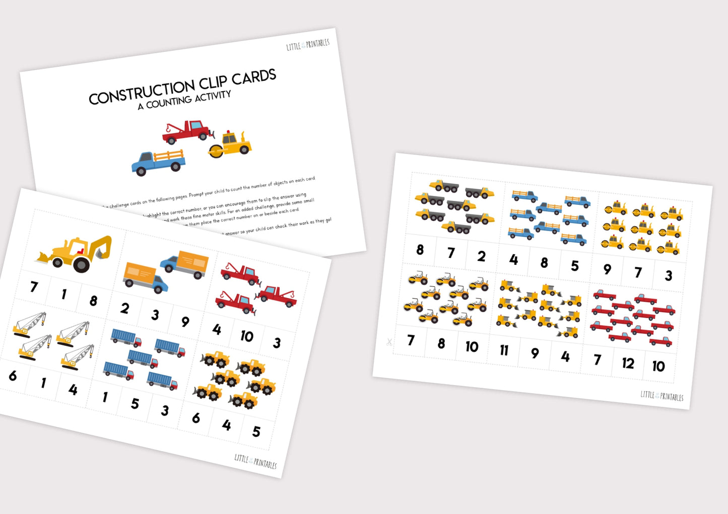 Construction Clip Cards