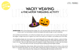 halloween weaving threading fine motor activity