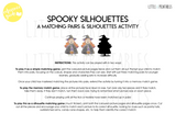 halloween spooky silhouettes matching activity