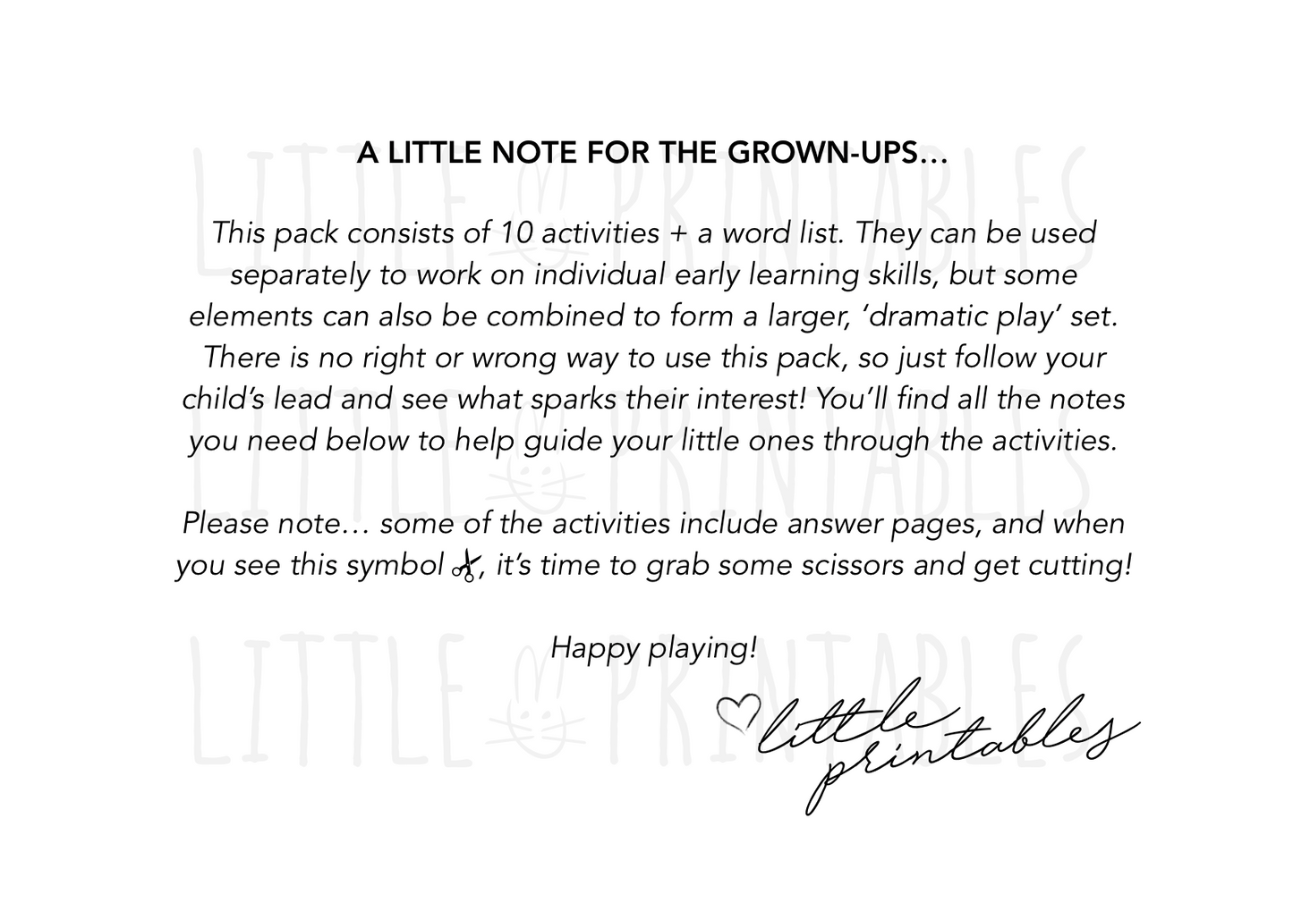 Play & Learn Kit - CAMP LITTLE