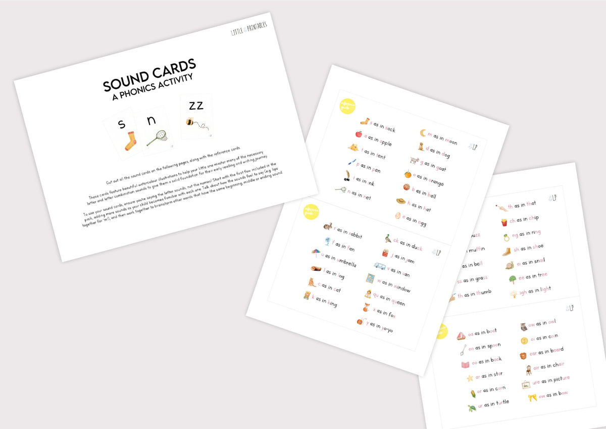 Sound Cards – Little Printables