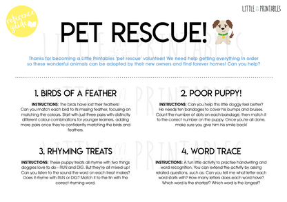 Play & Learn Kit - PET RESCUE