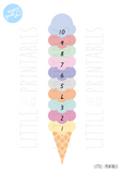 ice cream numbers scoops counting
