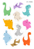 dinosaur colour and shape match