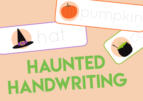 halloween haunted handwriting lowercase letter writing practice