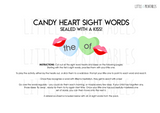 candy heart sight word reading activity